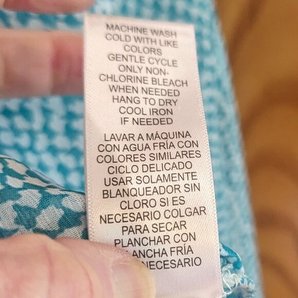 Fever, Size Small, Sky Blue and White Tunic - Picture 4 of 12